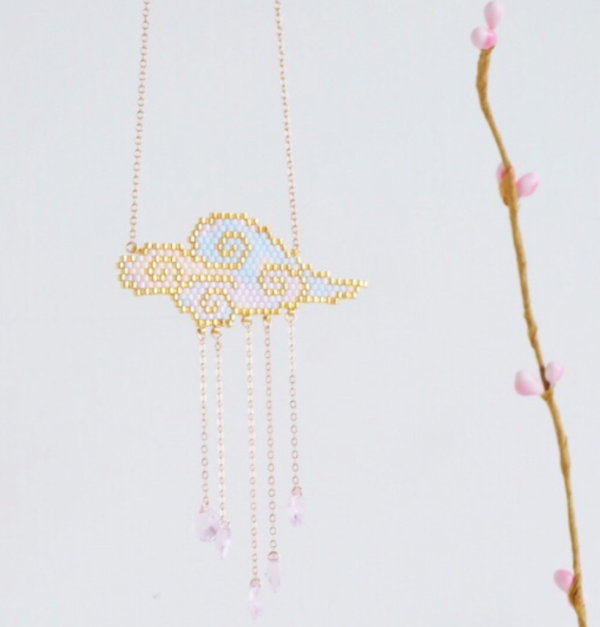 DIY Miyuki Beading with Swarovski Drops Necklace