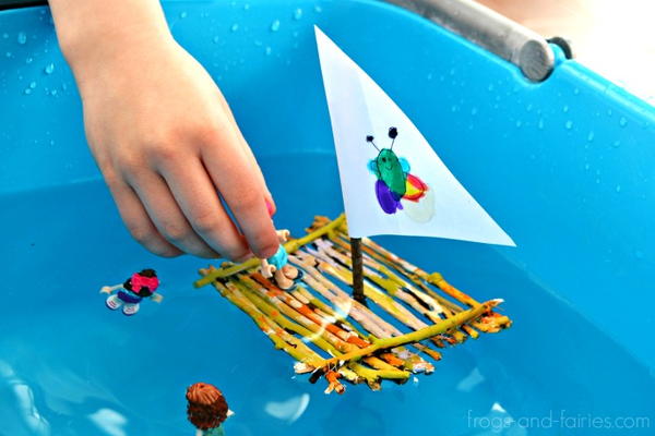 Painted Twig Raft Boat Painted Twig Raft Boat