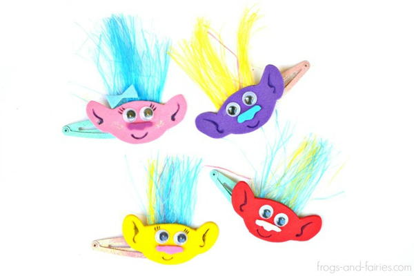 Trolls Inspired Hair Clips Trolls Inspired Hair Clips