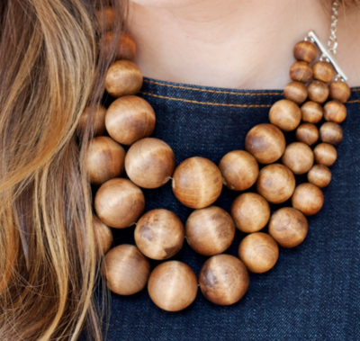 Chunky Wooden DIY Statement Necklace