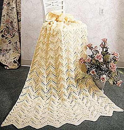 Stunning Popcorn Ripple Crochet Afghan