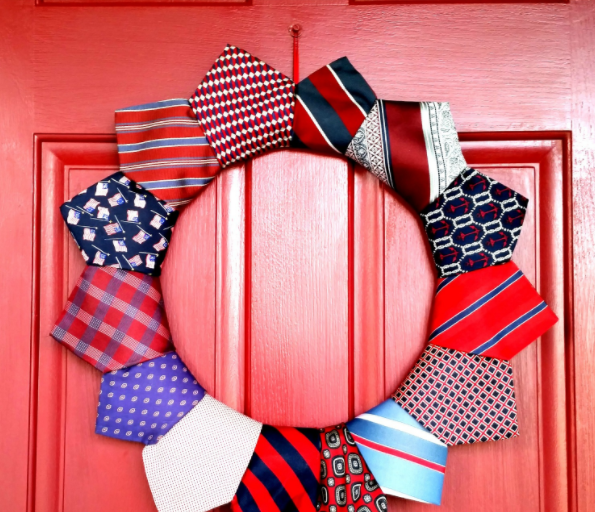 Patriotic Necktie DIY Wreath