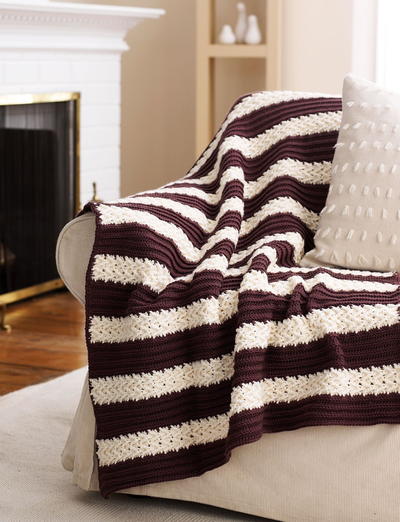 Herringbone Stripe Afghan