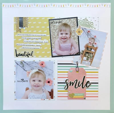 Smile Scrapbook Layout