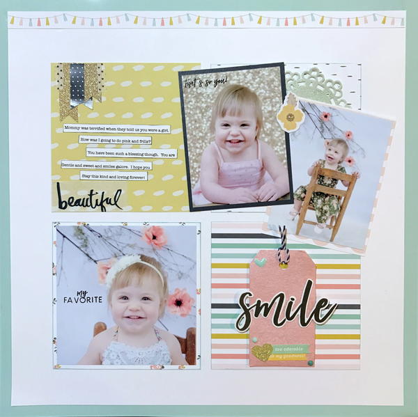 Smile Scrapbook Layout Smile Scrapbook Layout