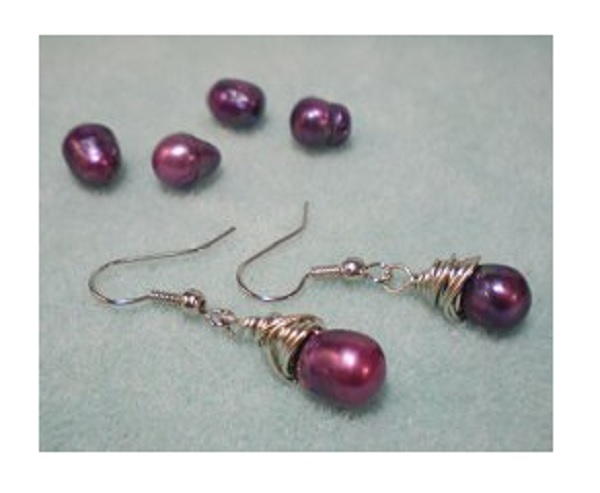 Funky Purple Pearl Earrings Funky Purple Pearl Earrings