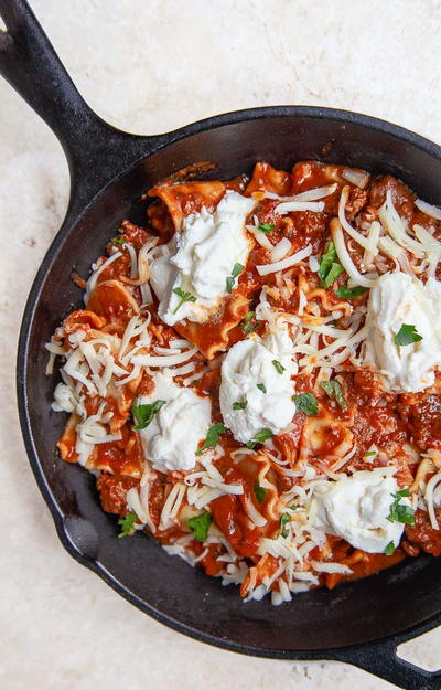 Skillet Lasagna for Two Skillet Lasagna for Two
