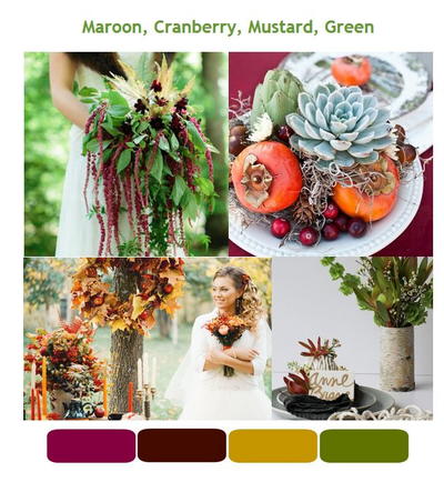Fall Wedding Colors: Palette Ideas Fall Wedding Colors: Palette Ideas