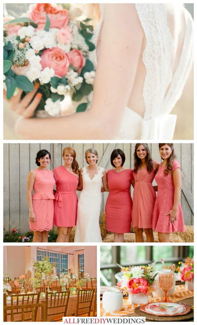 Wedding Colors Schemes: Coral and Green Wedding Colors Schemes: Coral and Green