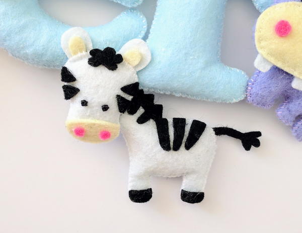 Zebra Felt Baby Name Banner_1