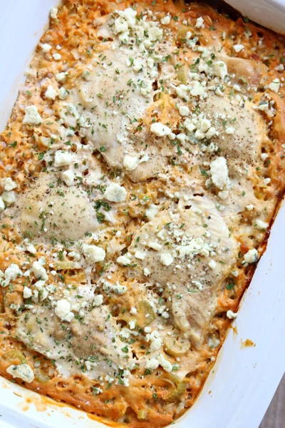 Slow Cooker Buffalo Chicken and Rice Casserole Slow Cooker Buffalo Chicken and Rice Casserole