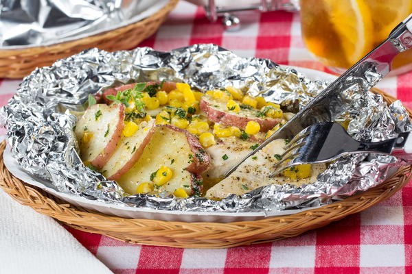 Chicken Corn and Potato Packets