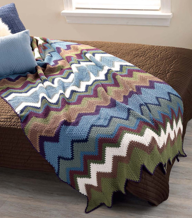 Assorted Chevron Blanket Crochet Pattern