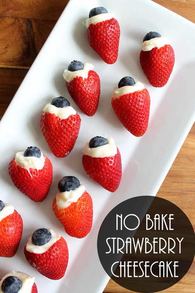 No Bake Strawberry Cheesecake No Bake Strawberry Cheesecake