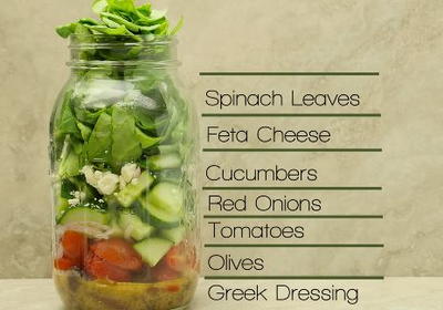 How to Make Greek Salad in a Jar