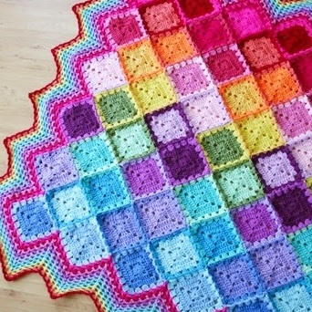 Happy Harlequin Crochet Afghan Happy Harlequin Crochet Afghan