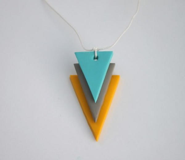Triangle Geometric Necklace Triangle Geometric Necklace