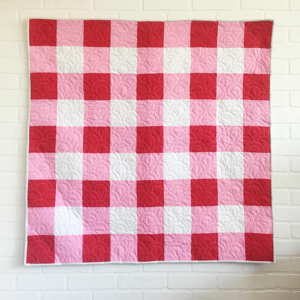Vintage Gingham Baby Quilt | FaveQuilts.com