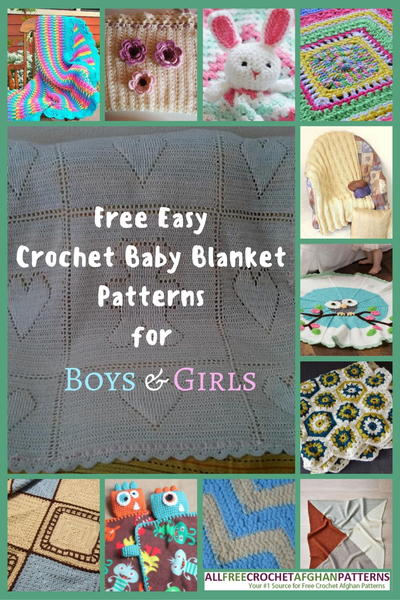 34 Free Easy Crochet Baby Blanket Patterns for Boys Girls