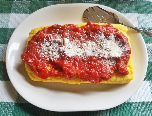 Polenta with Home Style Marinara Sauce