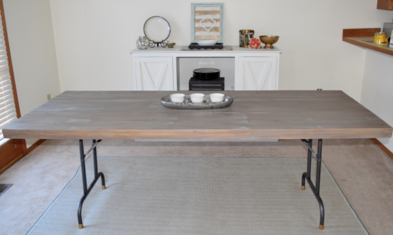 Repurposed DIY Dining Room Table | DIYIdeaCenter.com