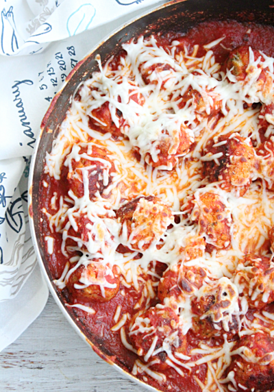 Cheesy Skillet Meatballs Cheesy Skillet Meatballs