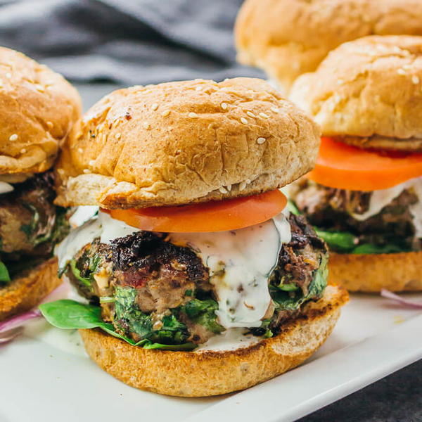Easy Greek Burgers Easy Greek Burgers
