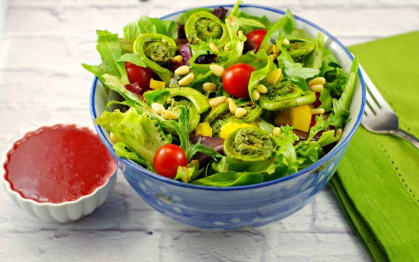 Spring Salad with Fiddleheads Spring Salad with Fiddleheads