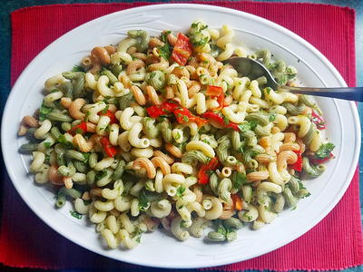 Fusilli Salad with Cilantro and Peppers