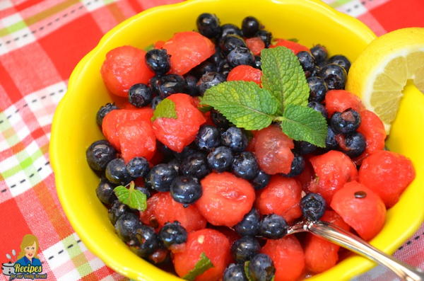 Easy Blueberry Watermelon Salad Easy Blueberry Watermelon Salad