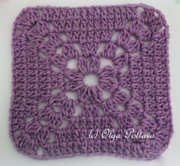 Lacy Lavender Granny Square Pattern