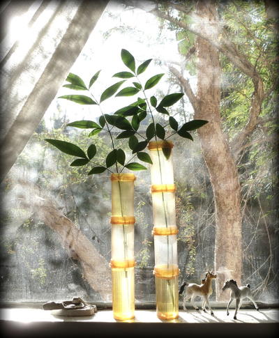Upcycled Faux Bamboo Vase