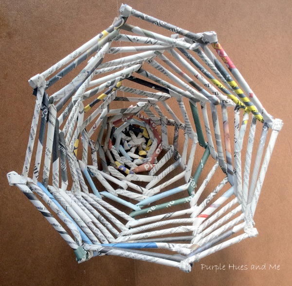 DIY Recycled Newspaper Tubes Bowl DIY Recycled Newspaper Tubes Bowl_2