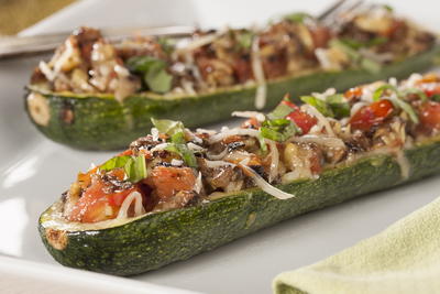 Italian Stuffed Zucchini Boats