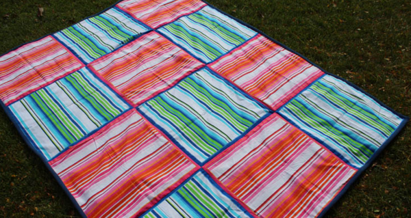 Upcycled Bandana DIY Picnic Blanket Upcycled Bandana DIY Picnic Blanket