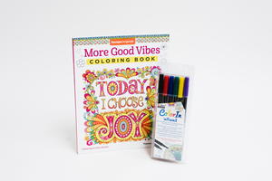 Good Vibes Adult Coloring Book Set Giveaway