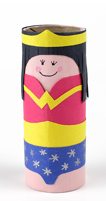 Cardboard Tube Wonder Woman DIY Superhero Cardboard Tube Wonder Woman DIY Superhero