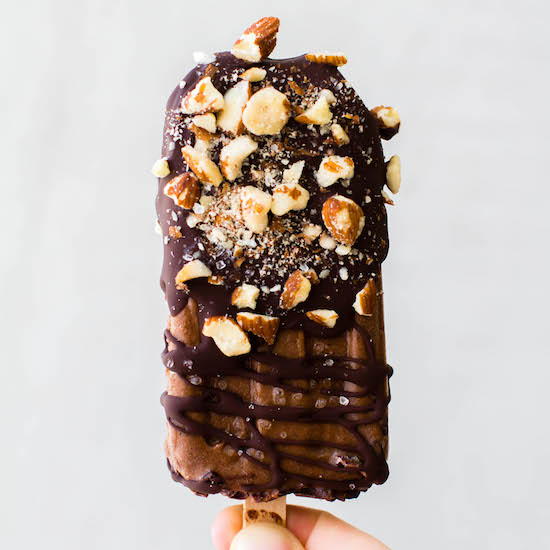 Chocolate Almond Ice Cream Pops Chocolate Almond Ice Cream Pops