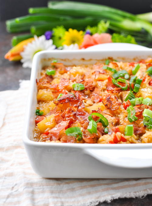 Dump-and-Bake Aloha Chicken and Rice Dump-and-Bake Aloha Chicken and Rice