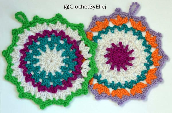 Colorful Crochet Coaster Colorful Crochet Coaster