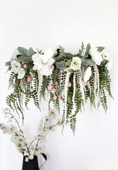 Pretty DIY Flower Chandelier