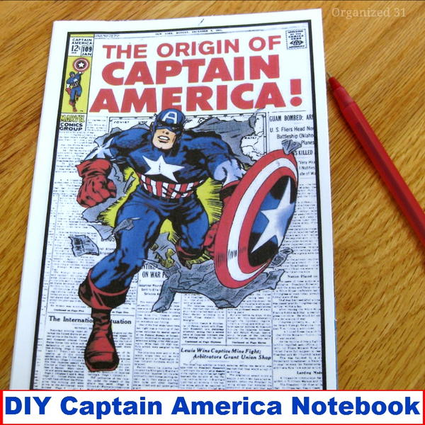 DIY Captain America Notebook DIY Captain America Notebook