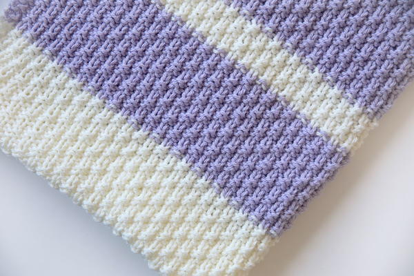 Lavender Cream Baby Blanket
