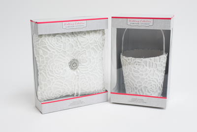 Gartner Studios Mod Lace Flower Basket and Ring Pillow