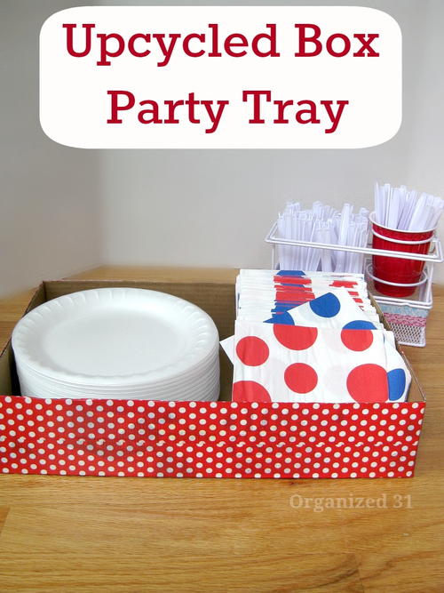 Upcycled Box Party Tray Upcycled Box Party Tray
