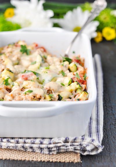 Easy Cheesy Turkey Tomato and Zucchini Casserole Cheesy Turkey, Tomato and Zucchini Casserole