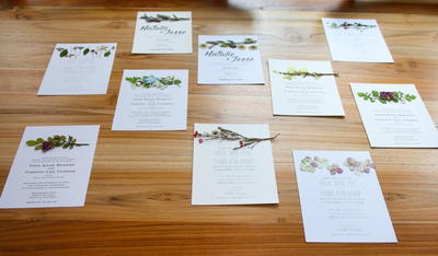 Elegant Pressed Flower Invitations