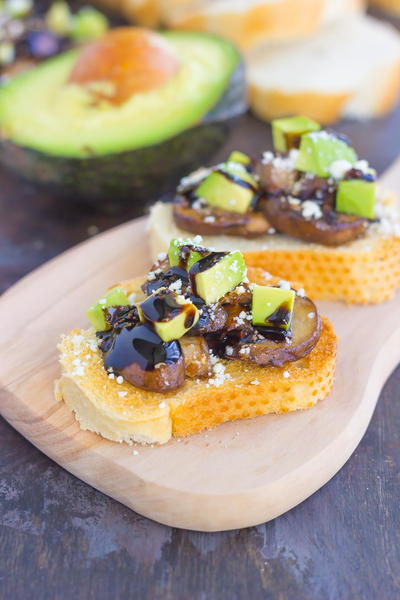 Mushroom, Avocado and Feta Toast