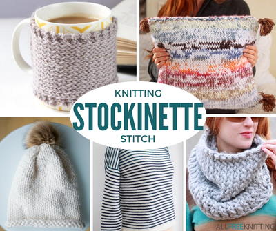 Stockinette Stitch Knitting: 52 Free Knitting Patterns