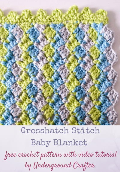Crosshatch Stitch Baby Blanket Crosshatch Stitch Baby Blanket
